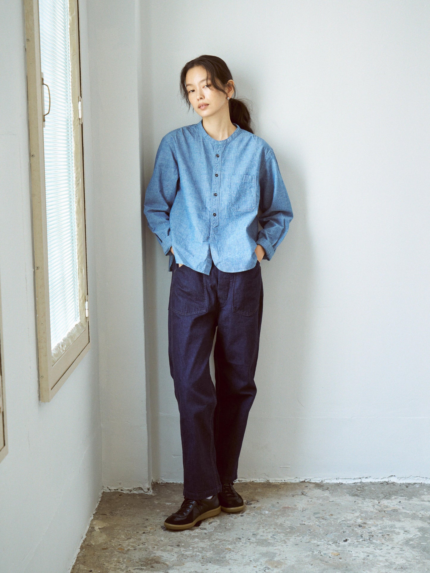 スタンドカラーシャツ / Stand collar shirt
