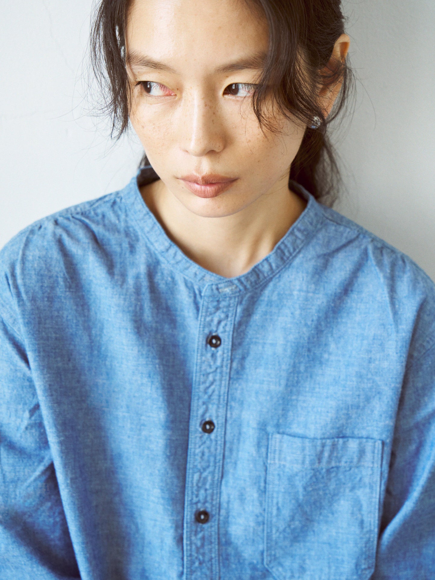 スタンドカラーシャツ / Stand collar shirt