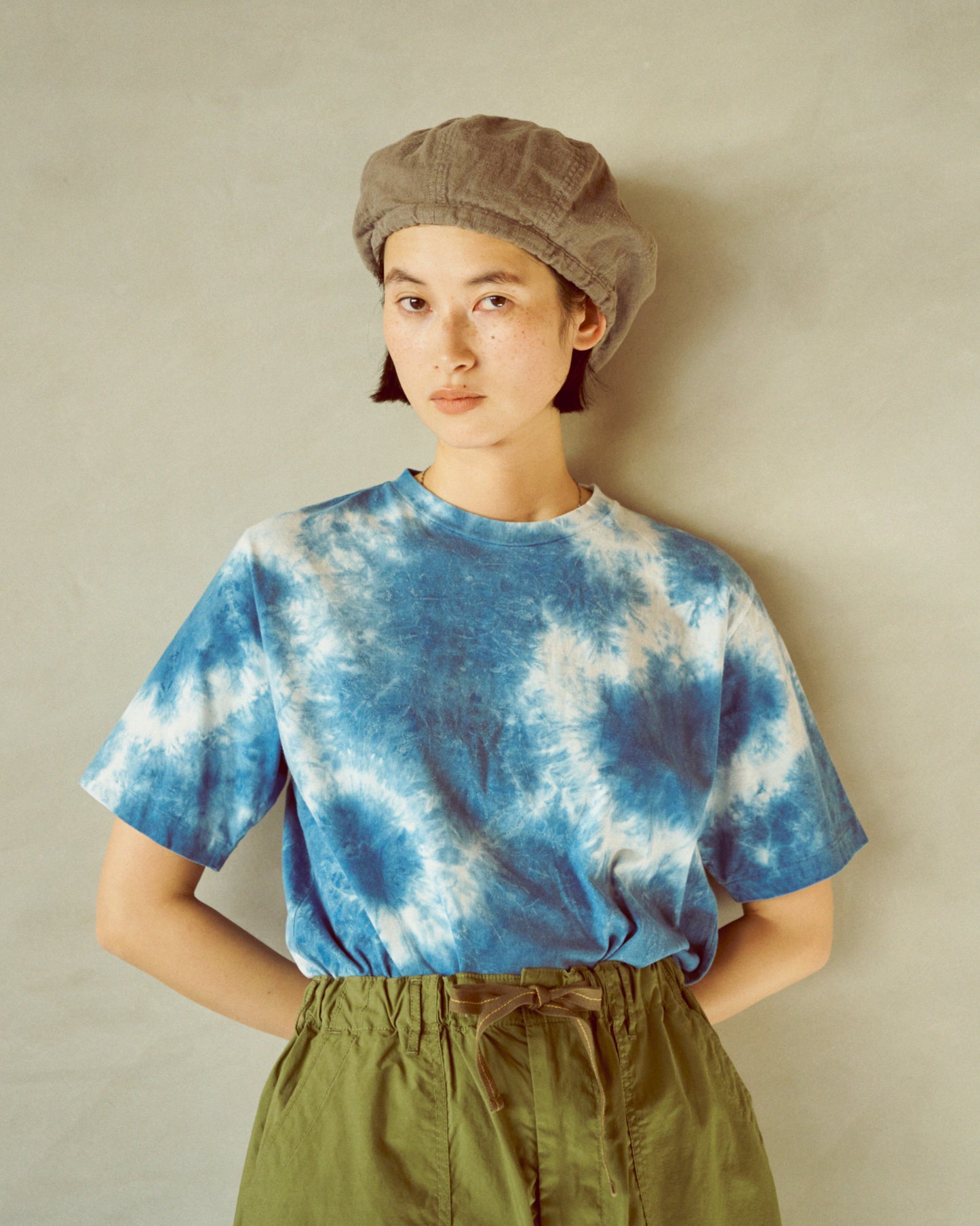 ARTEPOVERA リネン起毛製品染めベレー帽 / Linen garment dye beret