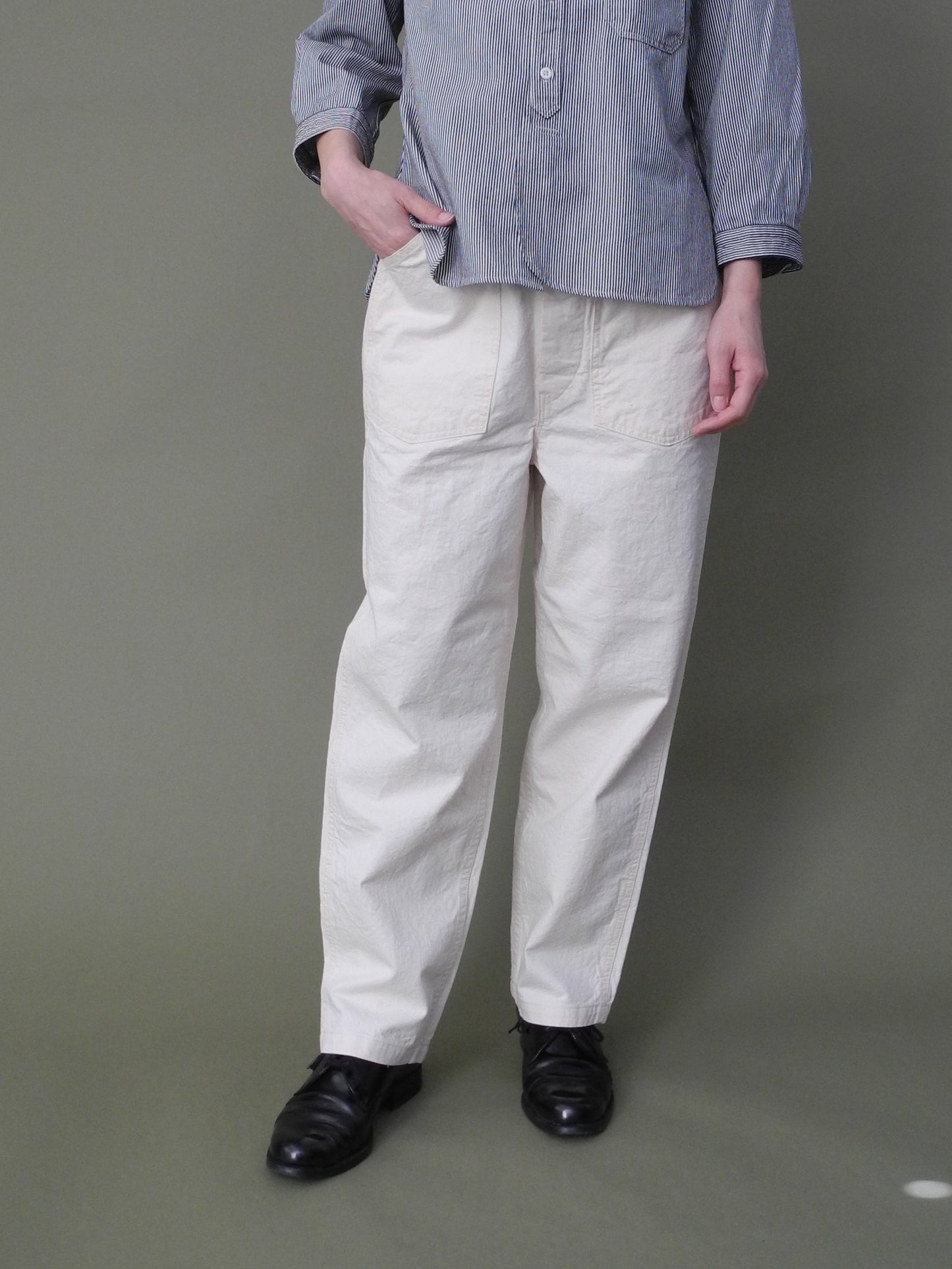 生成ネップデニムPWイージーパンツ / Natural nep denim PW easy pants