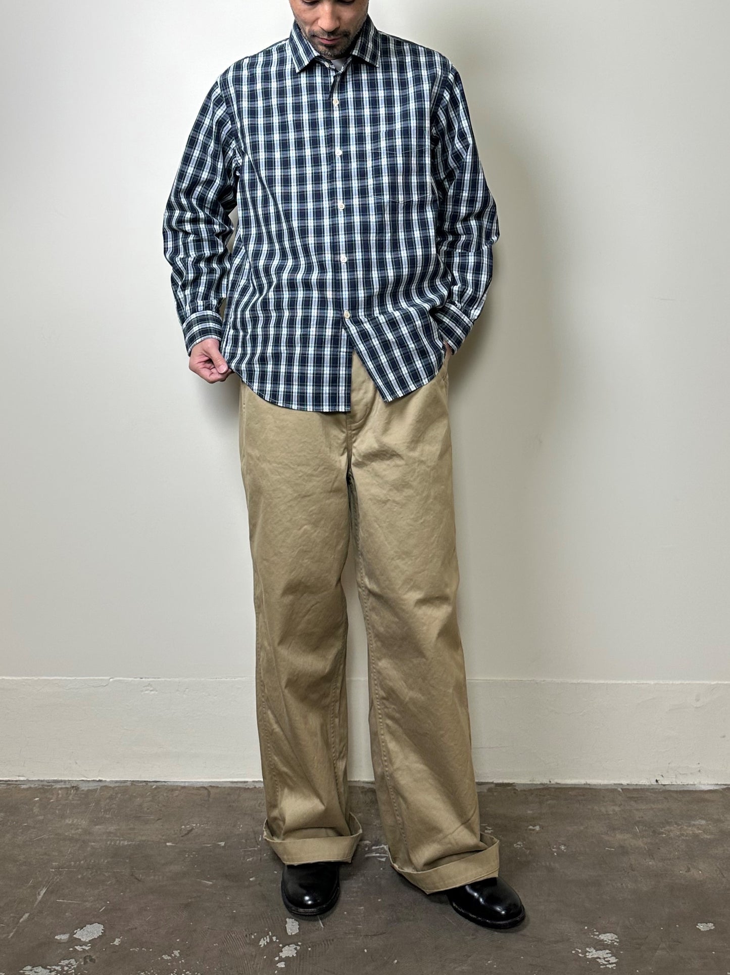 スプレッドカラーシャツ / Spread collar shirt