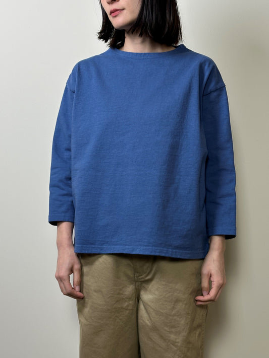 チューブボートネックマニッシュシャツ / Boat neck mannish Tube shirt