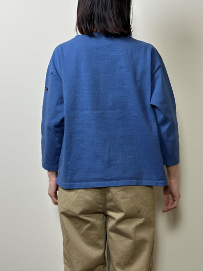 チューブボートネックマニッシュシャツ / Boat neck mannish Tube shirt