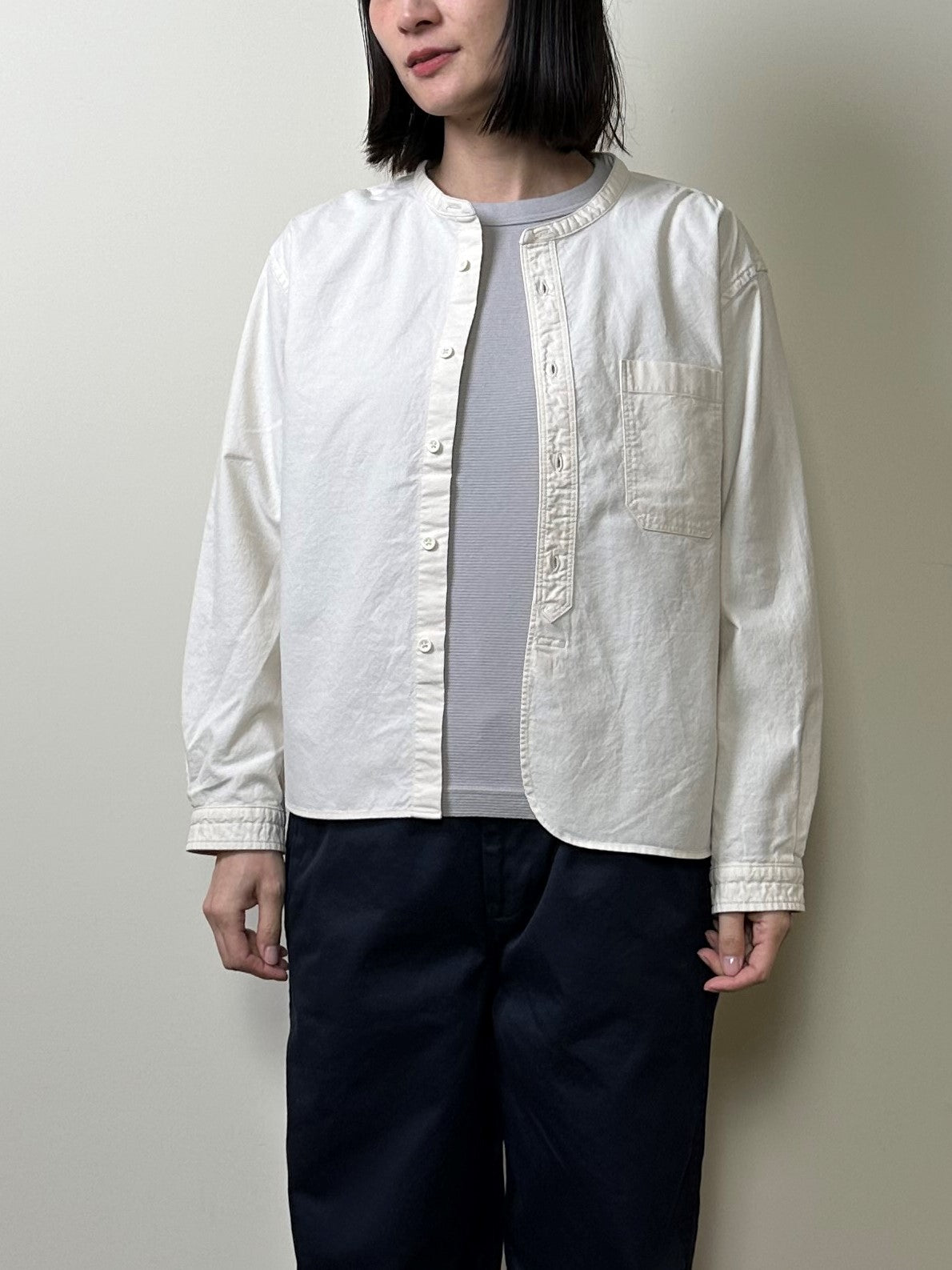 スタンドカラーシャツ / Stand collar shirt – OMNIGOD COOP