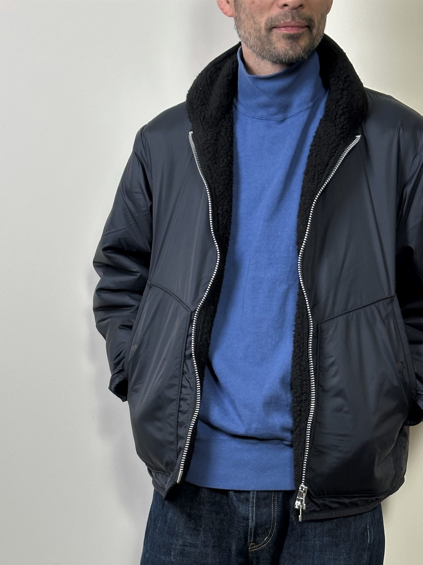 ショートジップアップブルゾン / Short zip up blouson