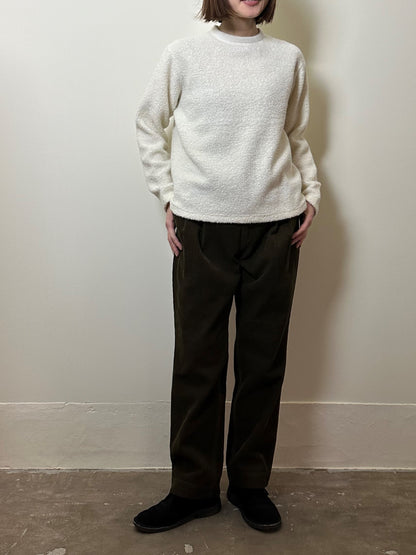 ウールパイルクルーネックトレーナー / Wool pile crew neck trainer