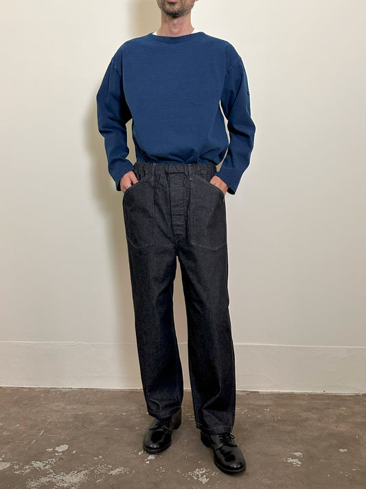 ブラックデニムPWイージーパンツ / Black Denim PW easy pants