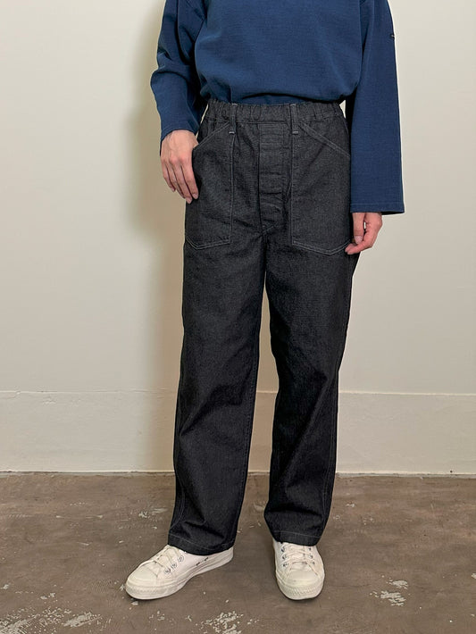 ブラックデニムPWイージーパンツ / Black Denim PW easy pants