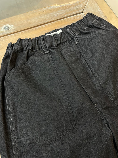 ブラックデニムPWイージーパンツ / Black Denim PW easy pants