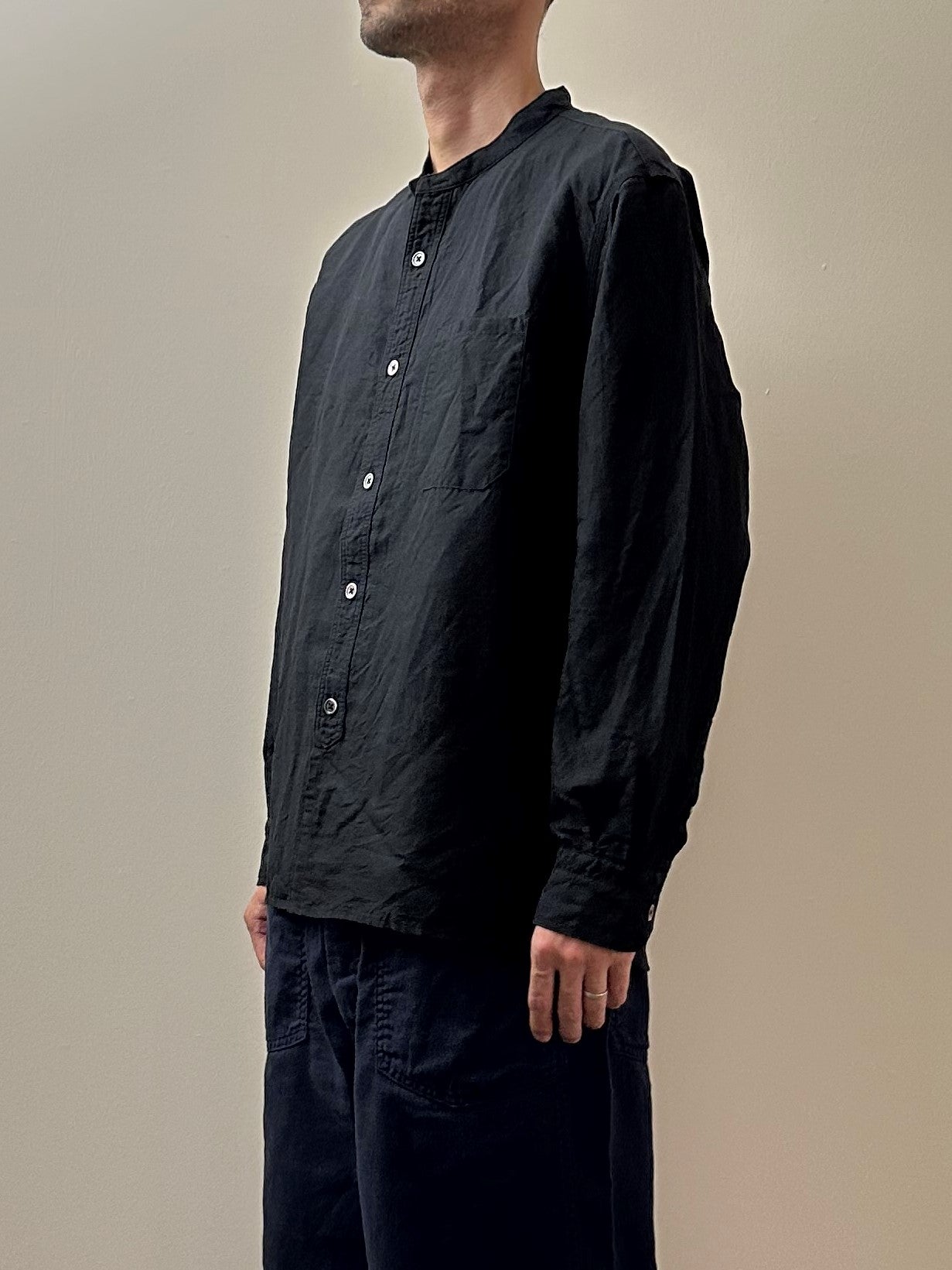 スタンドカラーワークシャツ / Stand collar work shirt