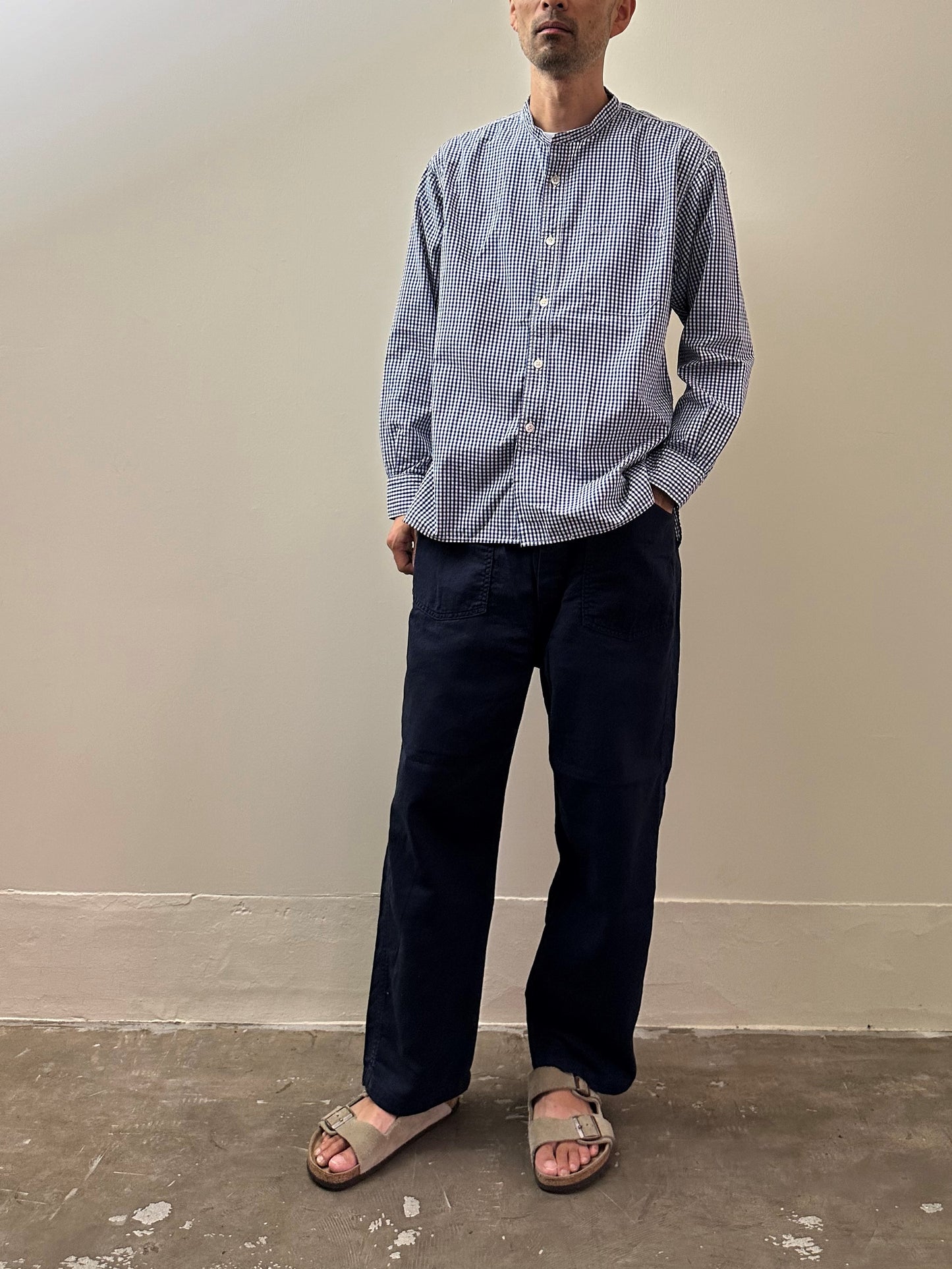 スタンドカラーワークシャツ / Stand collar work shirt