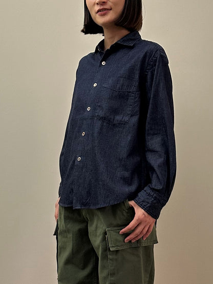 デニム スプレッドカラーマニッシュシャツ / Denim Spread collar mannish shirt