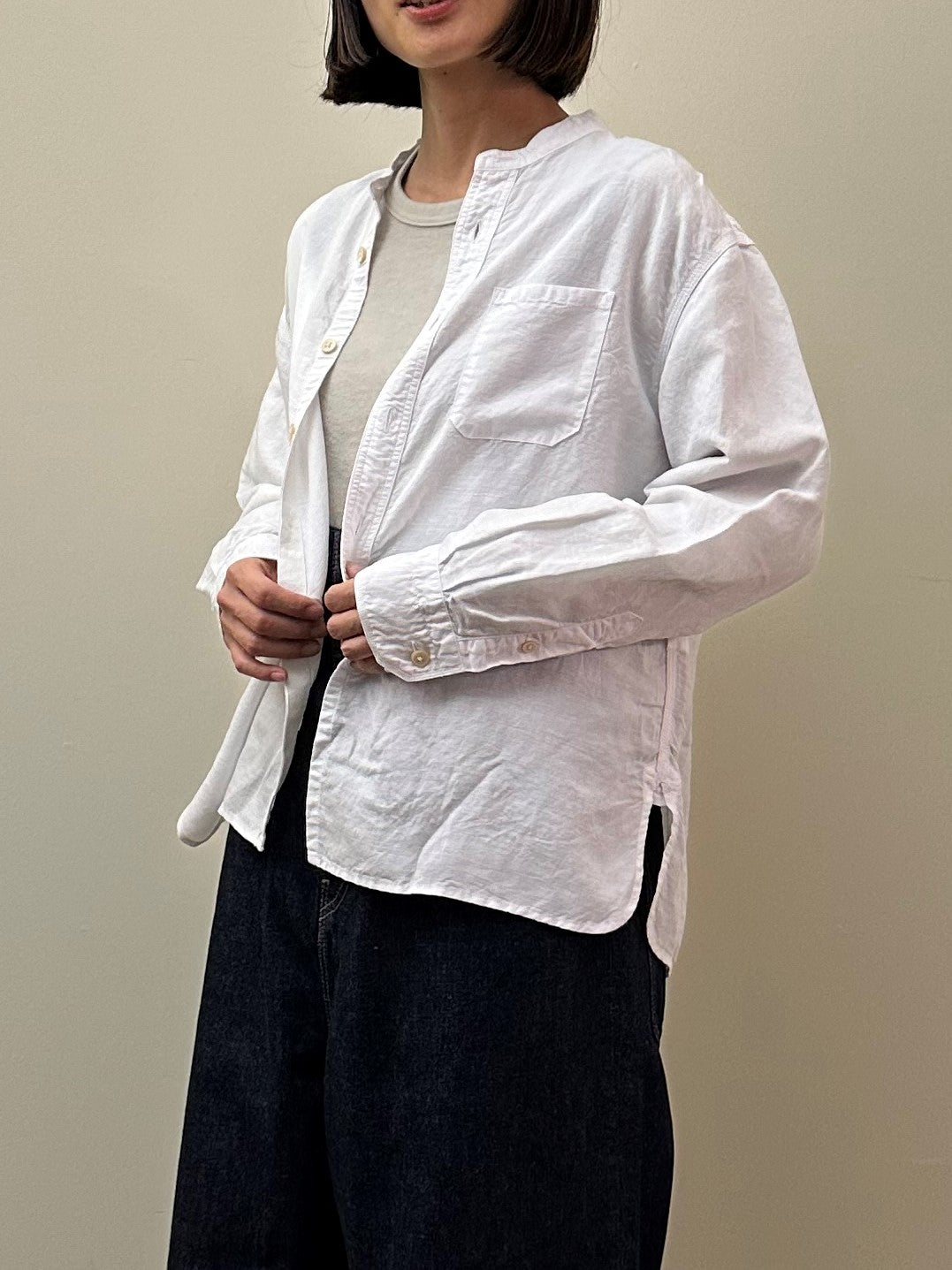 スタンドカラーワークシャツ / Stand collar work shirt