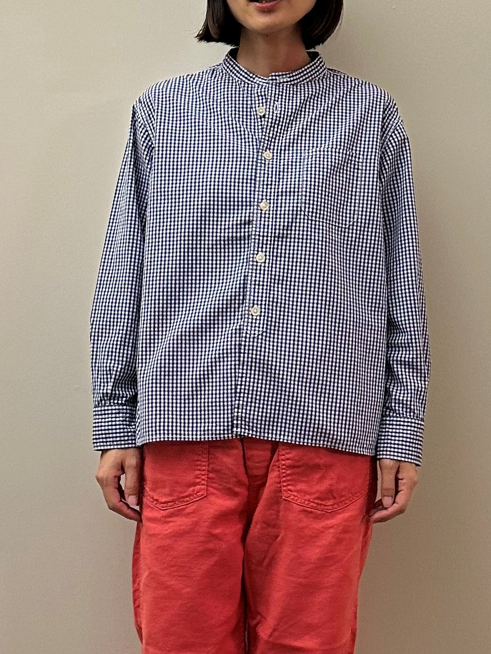 スタンドカラーワークシャツ / Stand collar work shirt