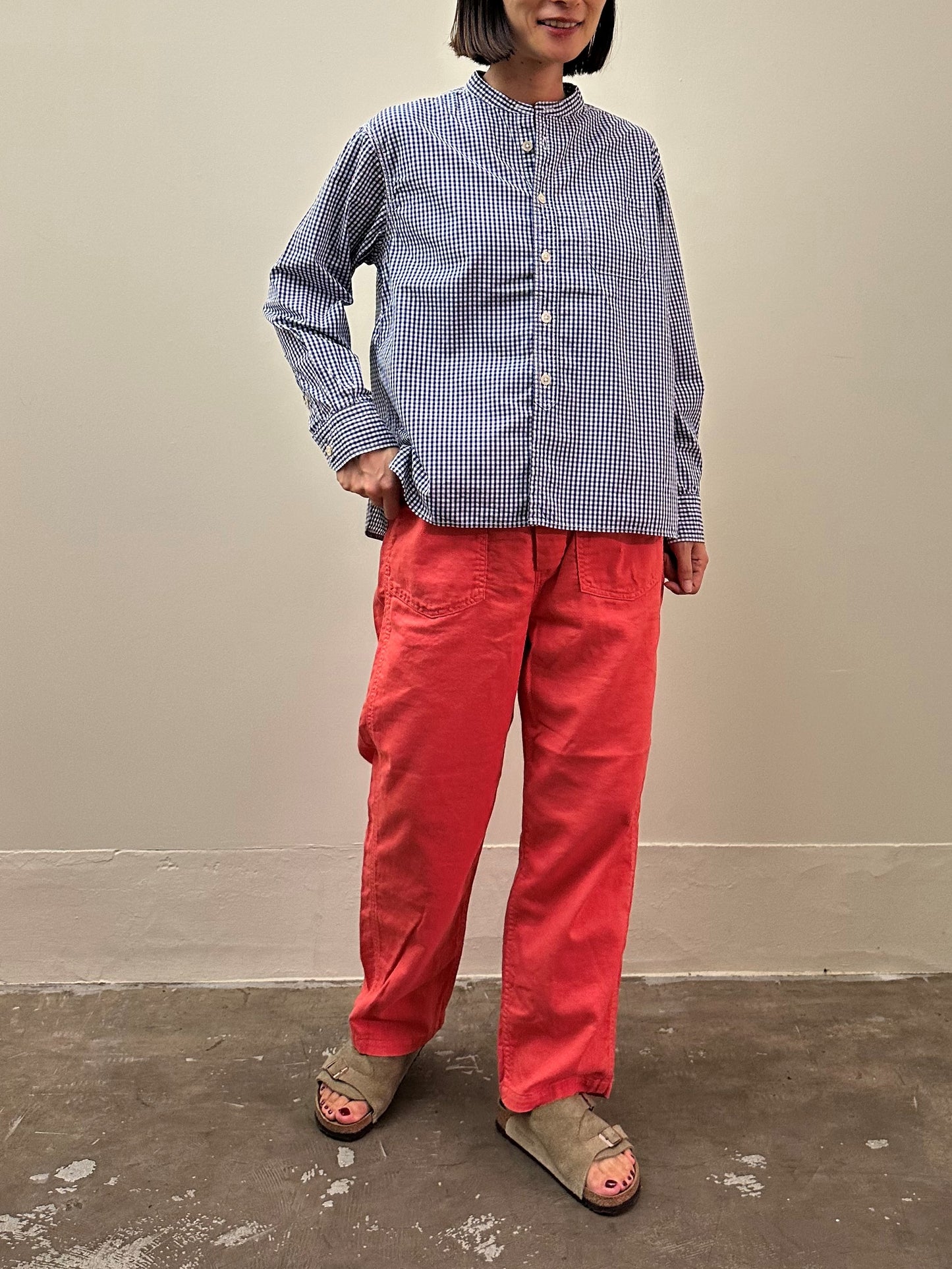 スタンドカラーワークシャツ / Stand collar work shirt