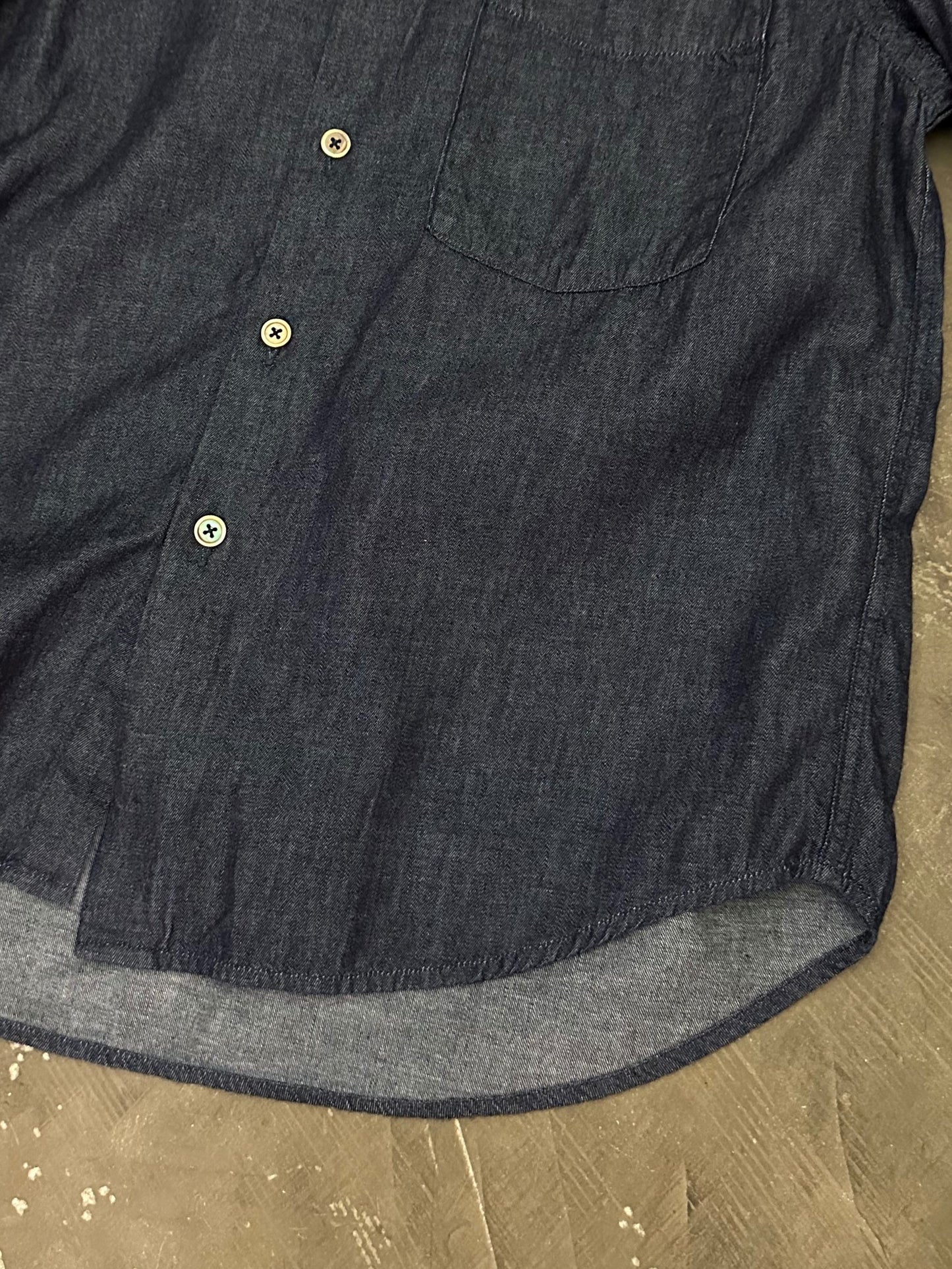 デニム スプレッドカラーマニッシュシャツ / Denim Spread collar mannish shirt