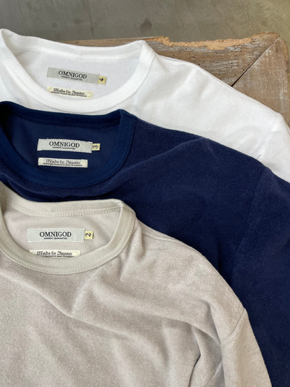 パイルクルーネックTシャツ / Pile Crew neck T-shirt