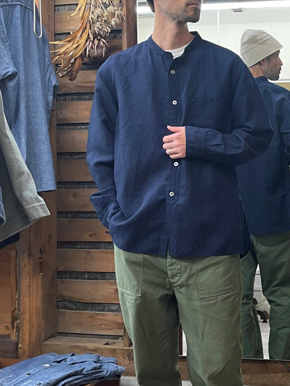 スタンドカラーワークシャツ / Stand collar work shirt