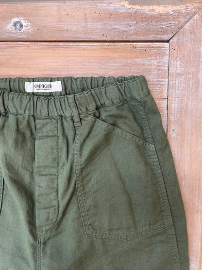綿麻PWイージーパンツ / Cotton Linen Denim PW easy pants