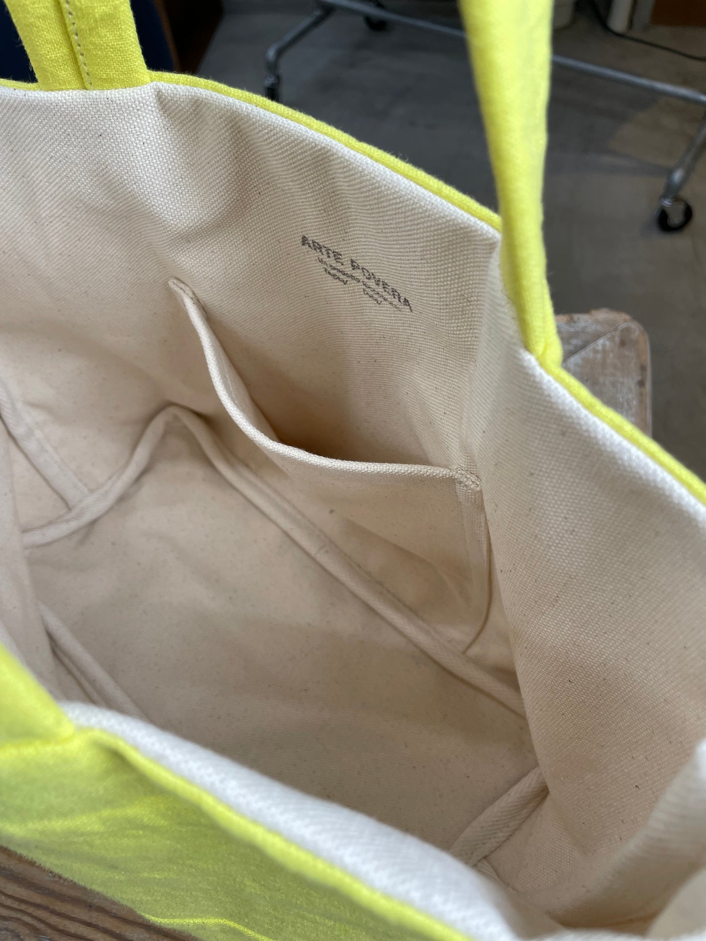 ARTEPOVERA インドコットンストライプバッグ M / India cotton stripe Bag M