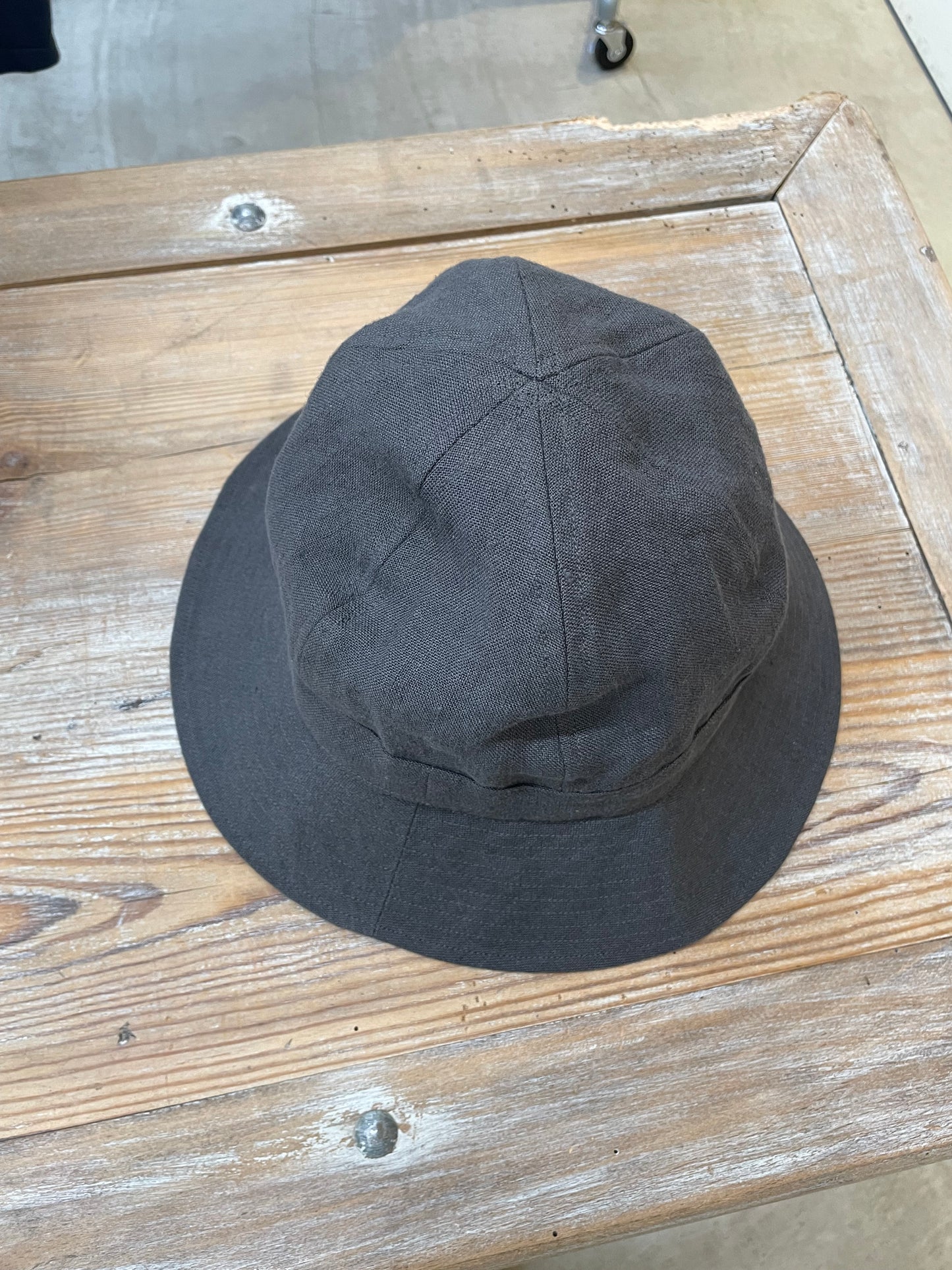 ARTEPOVERA  リネンキャンバス６枚ハギラウンドハット / Linen canvas Round Hat
