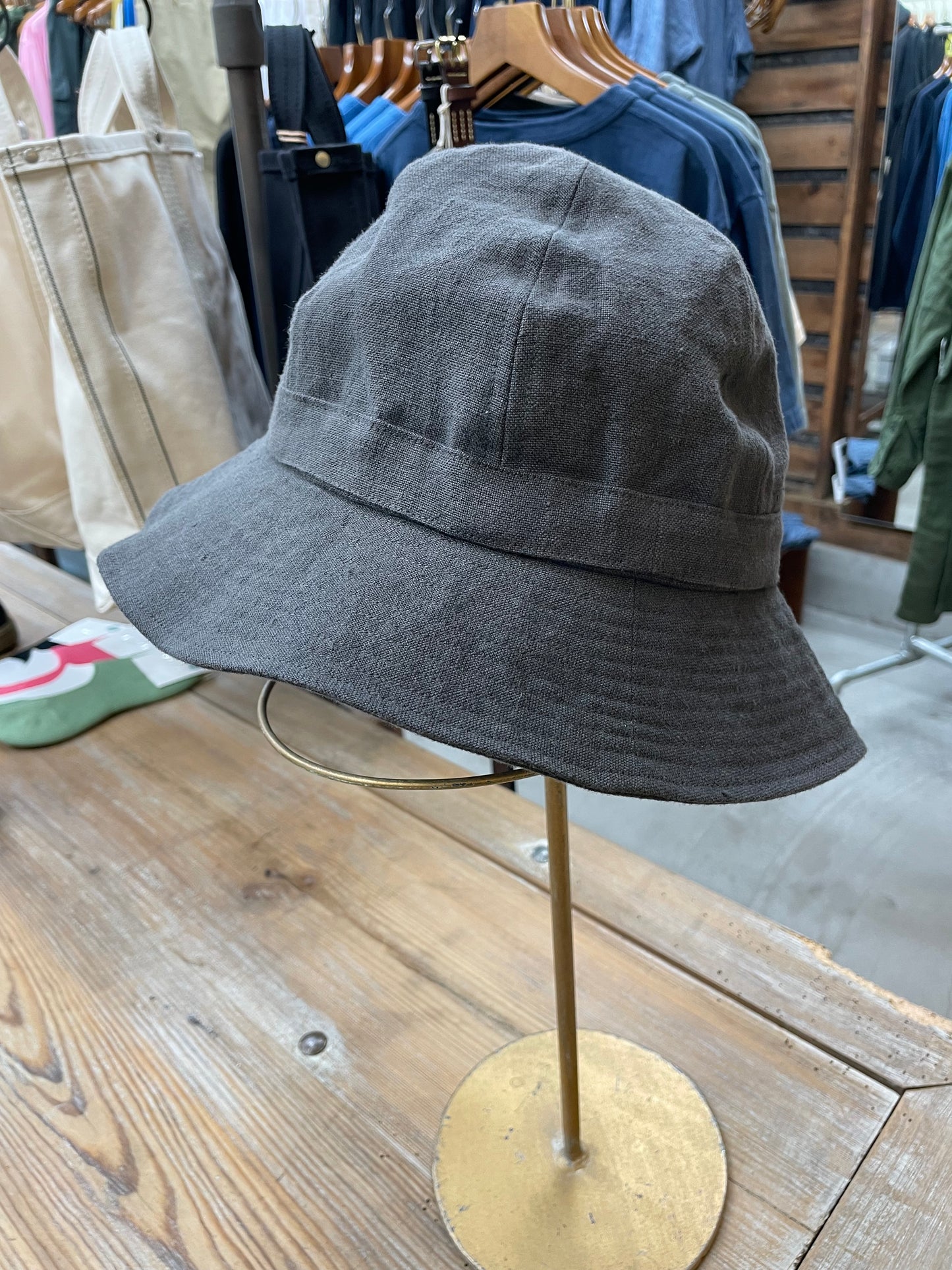 ARTEPOVERA  リネンキャンバス６枚ハギラウンドハット / Linen canvas Round Hat