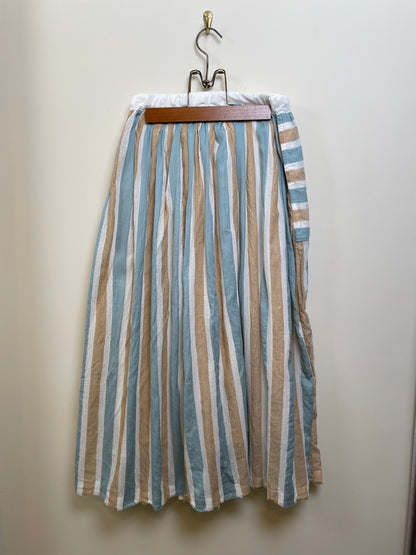 ARTEPOVERA インドコットンストライプギャザースカート / India cotton stripe gather skirt