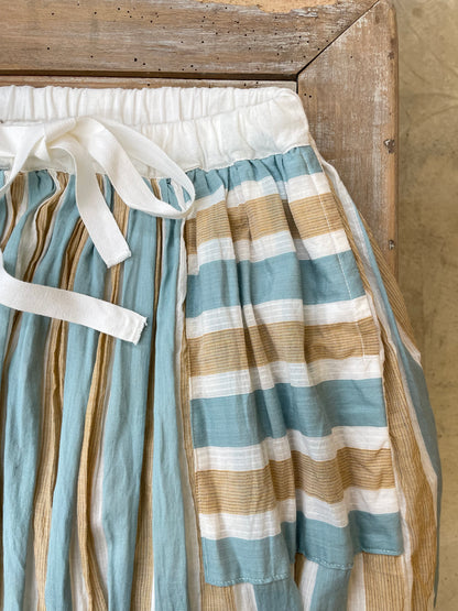 ARTEPOVERA インドコットンストライプギャザースカート / India cotton stripe gather skirt