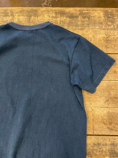 インディゴショートスリーブスタンプTシャツ / Indigo short sleeves stamp T-shirt