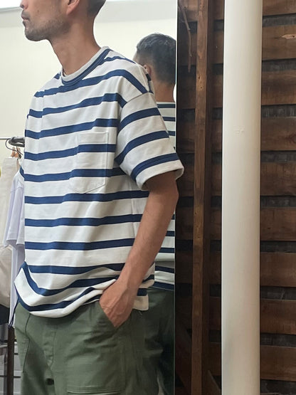 インディゴボーダーリラックスＴシャツ / Indigo Border relax T-shirt