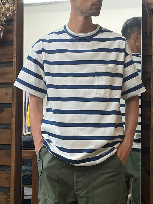 インディゴボーダーリラックスＴシャツ / Indigo Border relax T-shirt
