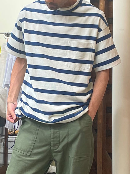 インディゴボーダーリラックスＴシャツ / Indigo Border relax T-shirt