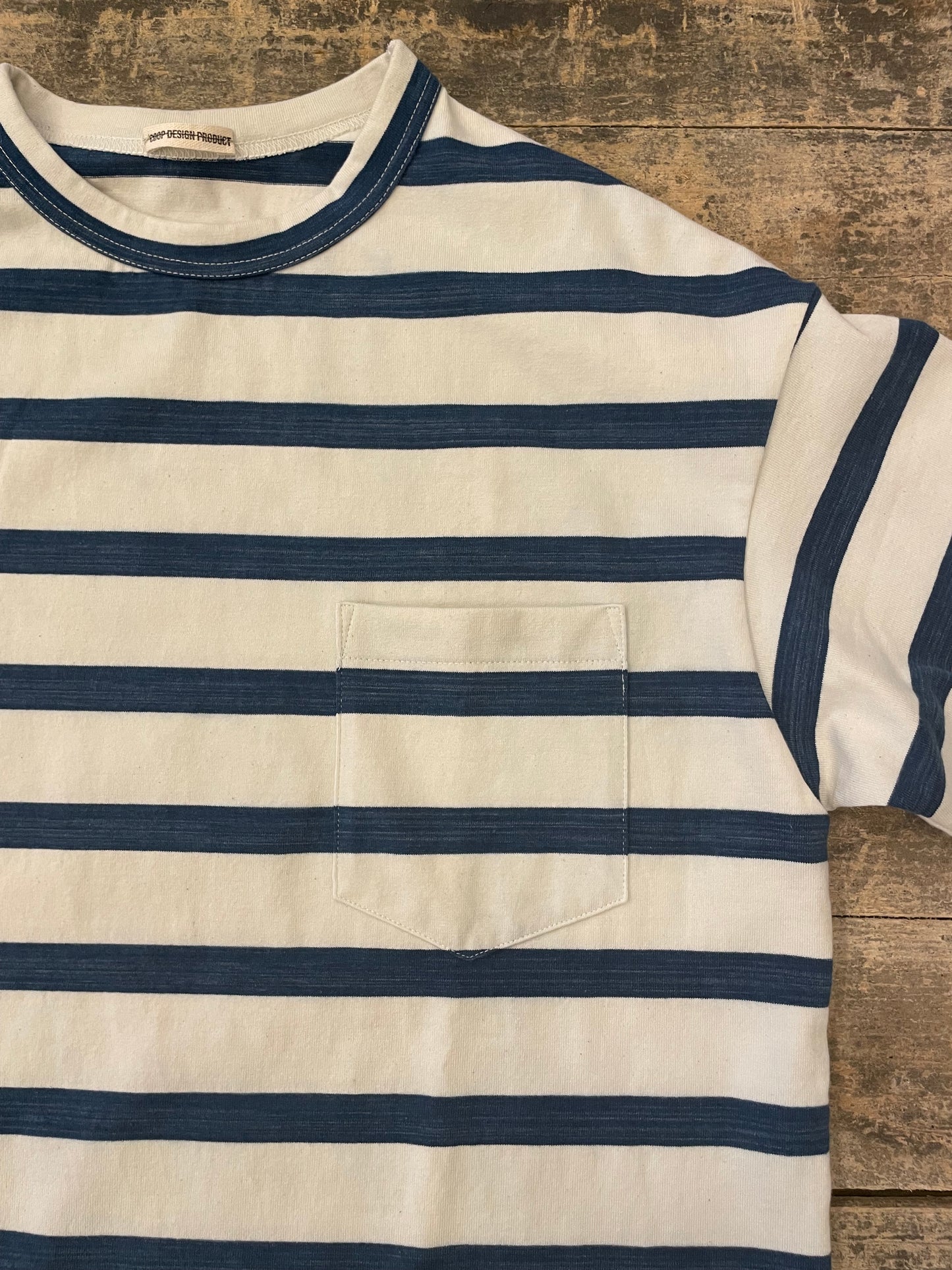 インディゴボーダーリラックスＴシャツ / Indigo Border relax T-shirt