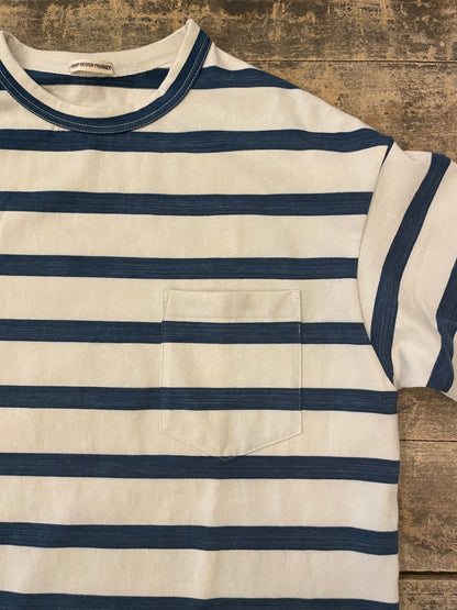 インディゴボーダーリラックスＴシャツ / Indigo Border relax T-shirt