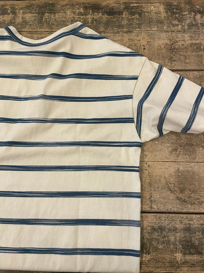 藍染めボーダーリラックスＴシャツ / AI dyeing Border relax T-shirt