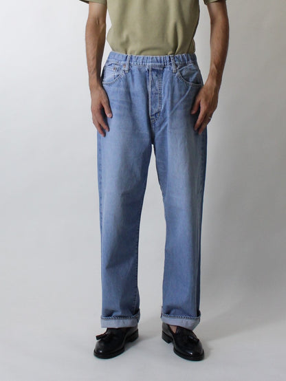 5P イージールーズジーンズ ユーズドウォッシュ/ 5P easy loose jeans Used wash