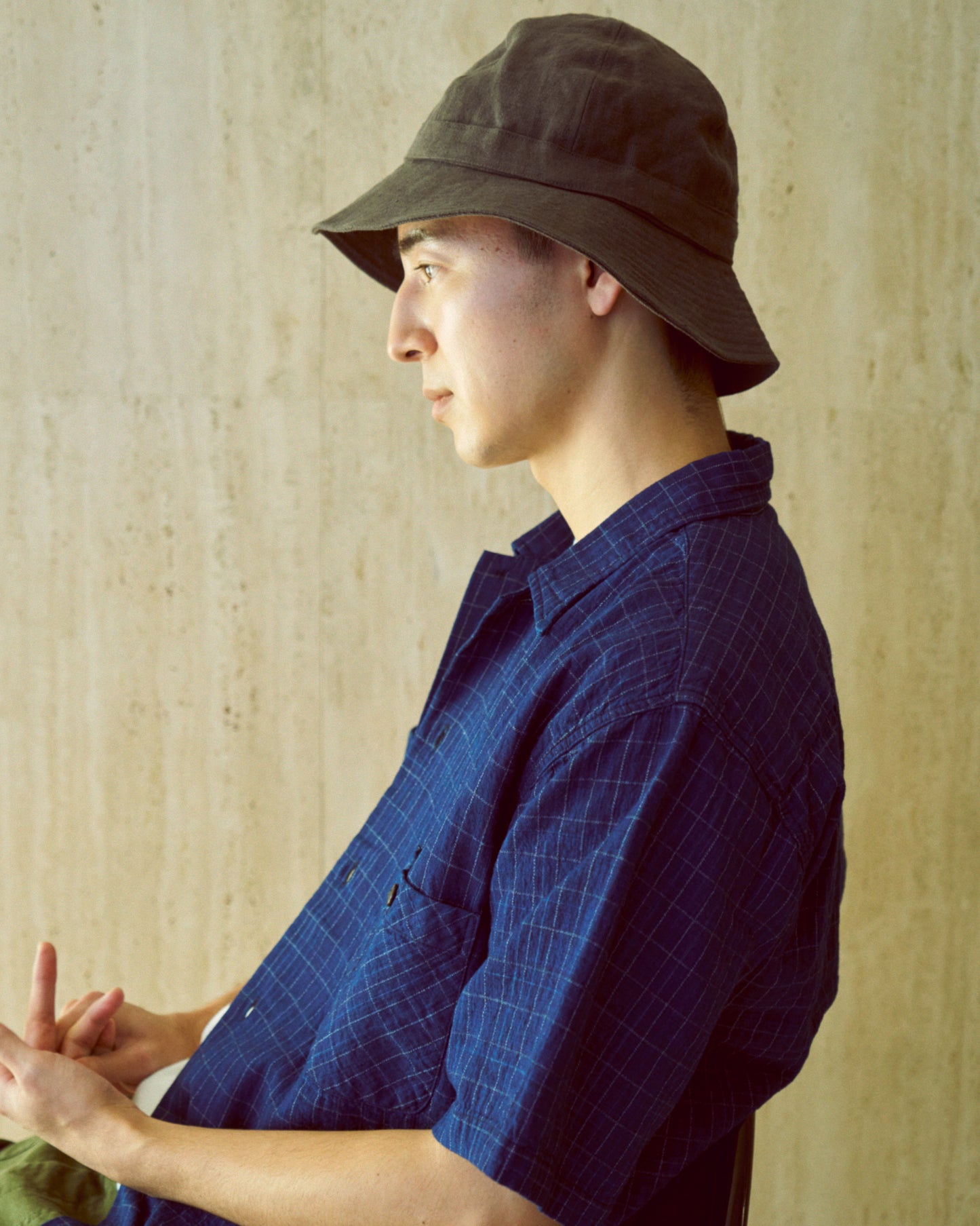 ARTEPOVERA  リネンキャンバス６枚ハギラウンドハット / Linen canvas Round Hat